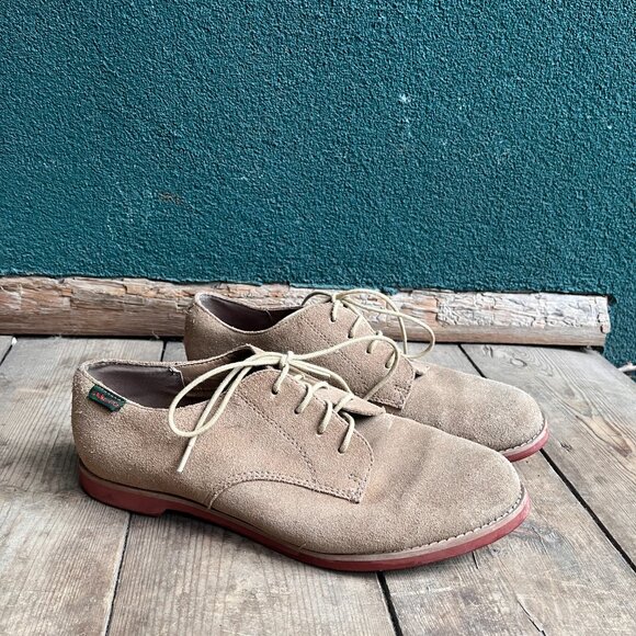 GH Bass Saddle Oxford Size Womens 10 Tan Suede Gum Sole Shoe - Picture 3 of 11